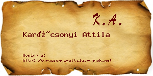 Karácsonyi Attila névjegykártya